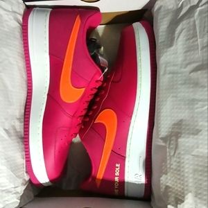 Pink and Orange Size 13 Nike Air Force 1